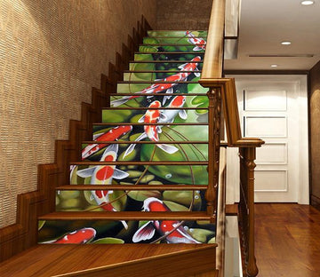 3D Fishes Stones 1519 Stair Risers Wallpaper AJ Wallpaper 