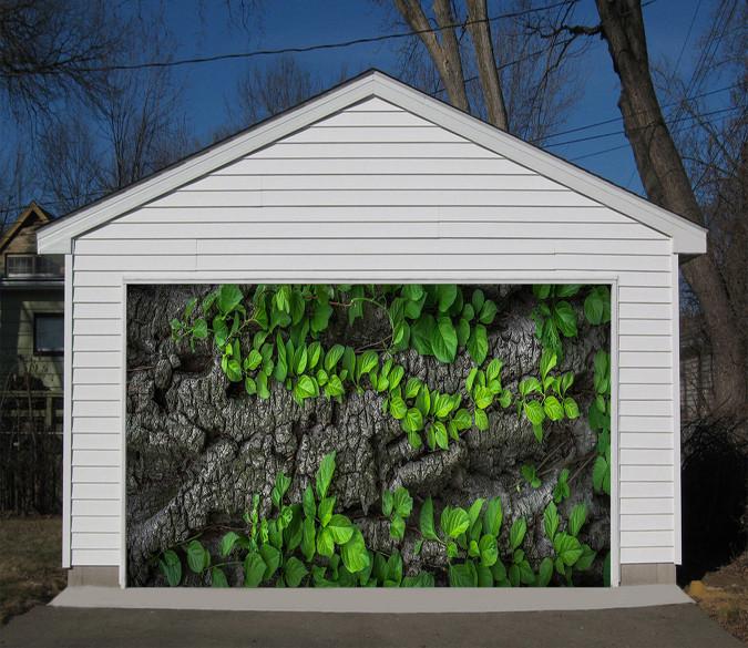 3D Cliff Green Rattan 271 Garage Door Mural Wallpaper AJ Wallpaper 