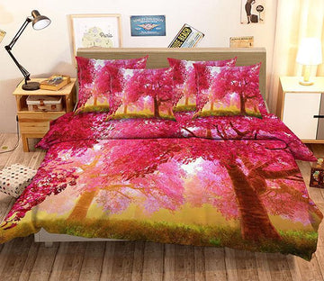 3D Pretty Maple Trees 96 Bed Pillowcases Quilt Wallpaper AJ Wallpaper 