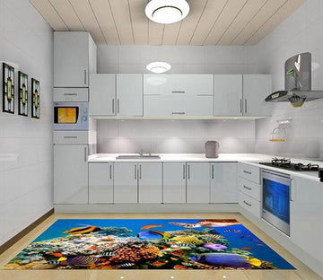 3D Undersea World Kitchen Mat Floor Mural Wallpaper AJ Wallpaper 