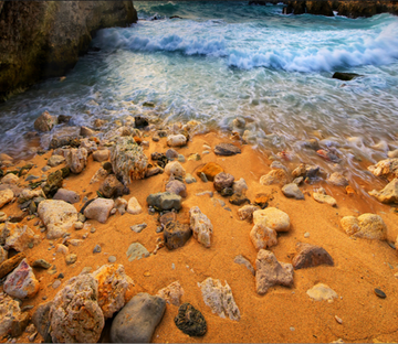 3D Beach Stones Floor Mural Wallpaper AJ Wallpaper 2 