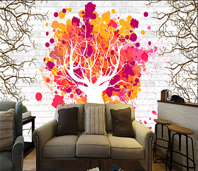 3D Wall Tree 063 Wallpaper AJ Wallpaper 