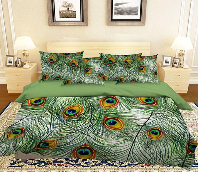 3D Peacock Tail Feathers 327 Bed Pillowcases Quilt Wallpaper AJ Wallpaper 