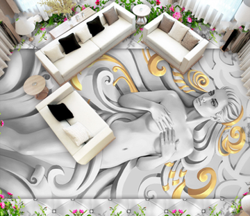 3D Beauty Statue Floor Mural Wallpaper AJ Wallpaper 2 