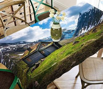 3D Mountain Valley Cottage 436 Tablecloths Wallpaper AJ Wallpaper 