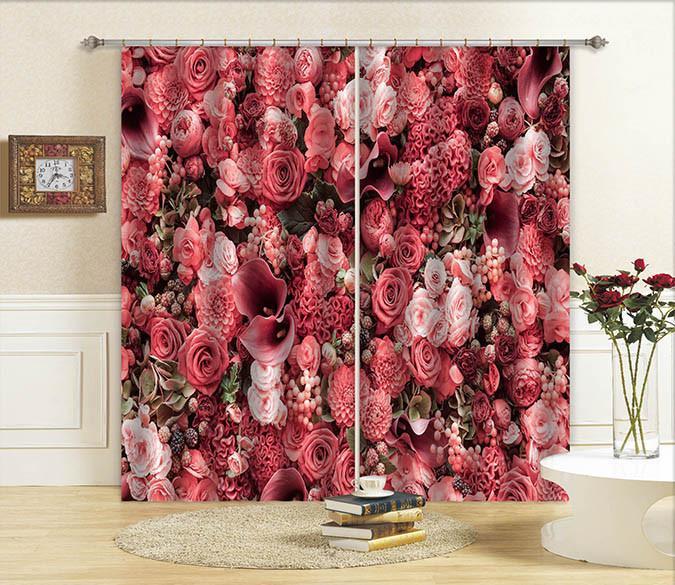 3D Dense Various Flowers 741 Curtains Drapes Wallpaper AJ Wallpaper 