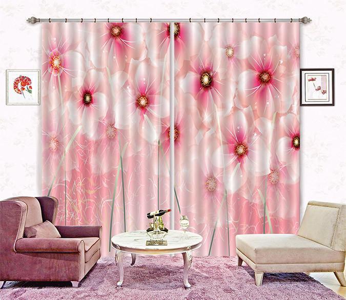 3D Gorgeous Flowers Curtains Drapes Wallpaper AJ Wallpaper 