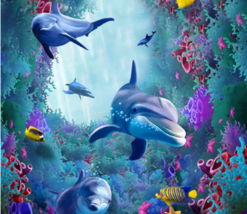 3D Beautiful Sea Bottom Floor Mural Wallpaper AJ Wallpaper 2 