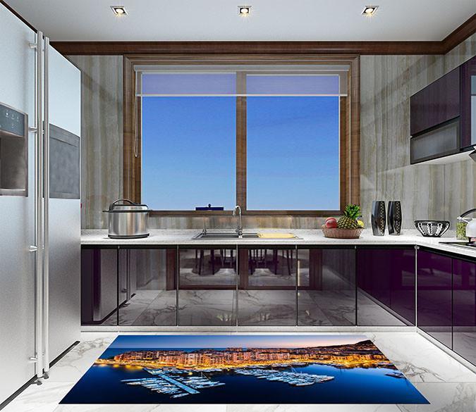 3D Seaside City 697 Kitchen Mat Floor Mural Wallpaper AJ Wallpaper 