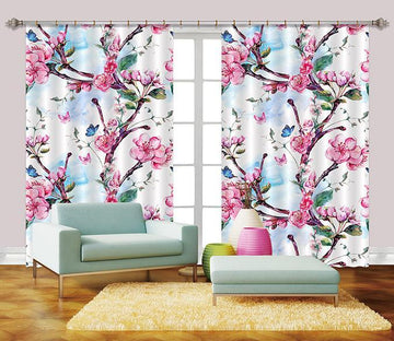 3D Tree Flowers 2330 Curtains Drapes Wallpaper AJ Wallpaper 