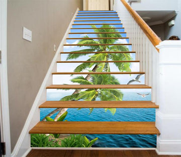 3D Sea Trees Birds 599 Stair Risers Wallpaper AJ Wallpaper 