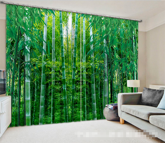 3D Bamboo Forest 1075 Curtains Drapes Wallpaper AJ Wallpaper 