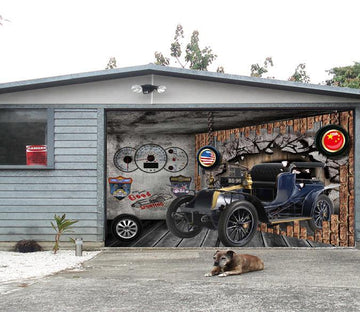 3D Vintage Car 376 Garage Door Mural Wallpaper AJ Wallpaper 
