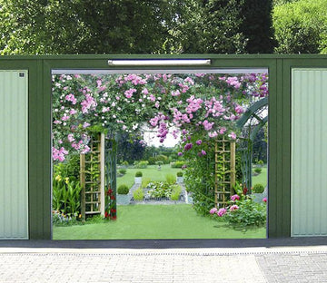 3D Garden Flowers Arches 106 Garage Door Mural Wallpaper AJ Wallpaper 