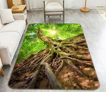 3D Tree Roots 190 Non Slip Rug Mat Mat AJ Creativity Home 