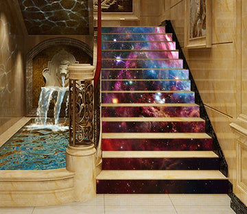 3D Color Clouds Shiny Stars 1433 Stair Risers Wallpaper AJ Wallpaper 