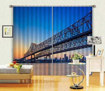3D Sunset City Bridge 464 Curtains Drapes Wallpaper AJ Wallpaper 