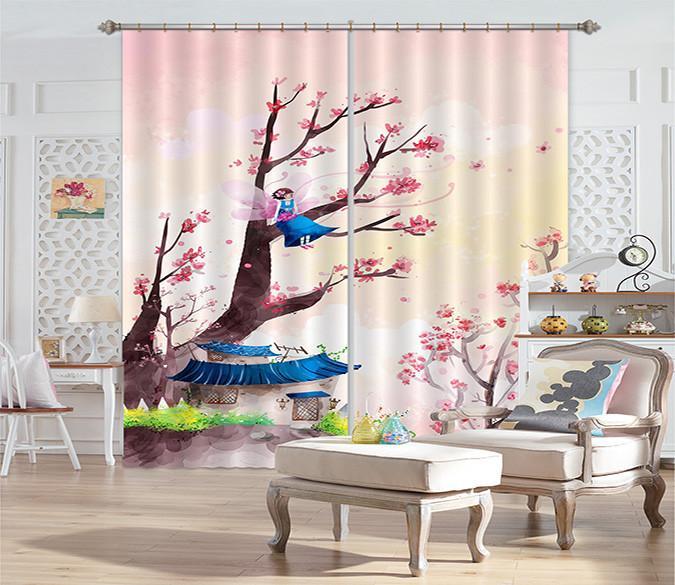 3D Flowers Tree Elf 166 Curtains Drapes Wallpaper AJ Wallpaper 