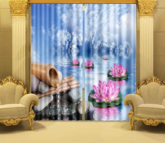 3D Sea Flowers 844 Curtains Drapes Wallpaper AJ Wallpaper 