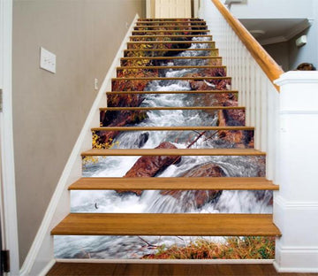 3D Running River 695 Stair Risers Wallpaper AJ Wallpaper 