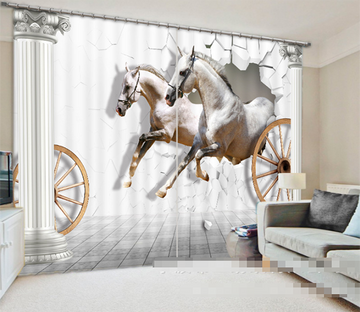 3D Running Horses 934 Curtains Drapes Wallpaper AJ Wallpaper 