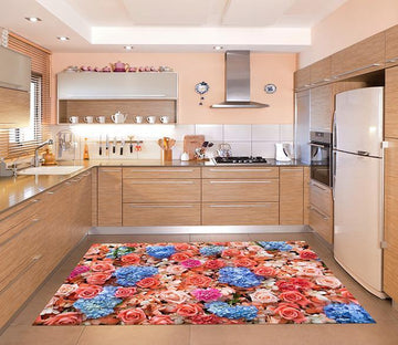 3D Dense Flowers 50 Kitchen Mat Floor Mural Wallpaper AJ Wallpaper 
