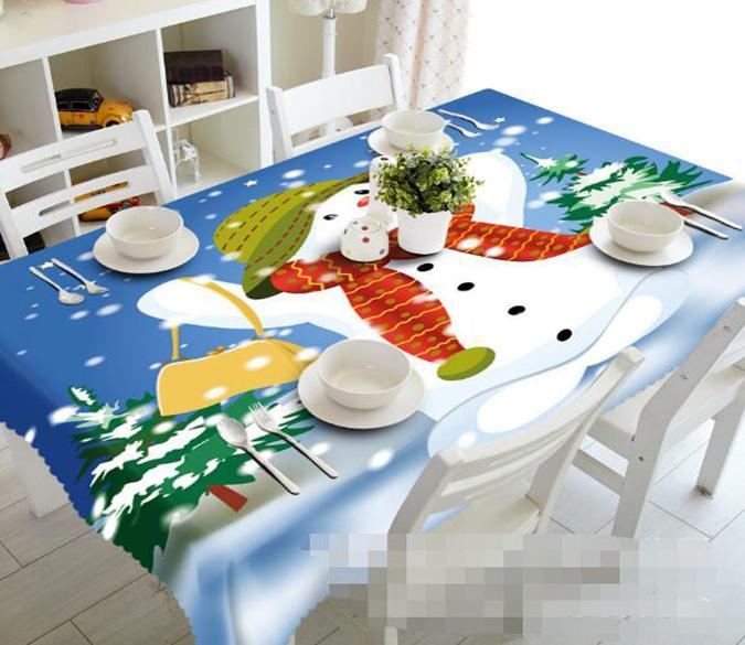 3D Lovely Snowman 1371 Tablecloths Wallpaper AJ Wallpaper 