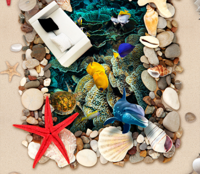3D Beautiful Seabed Floor Mural Wallpaper AJ Wallpaper 2 