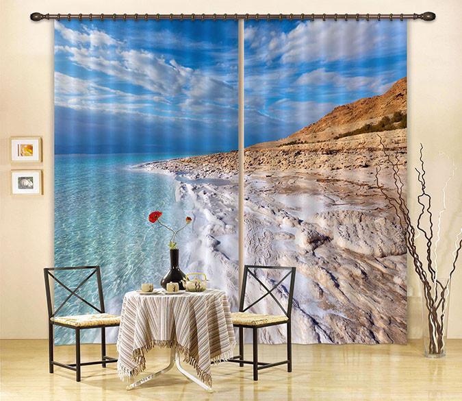 3D Peaceful Beach 108 Curtains Drapes Wallpaper AJ Wallpaper 