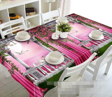 3D Corridor Flowers Vines 1503 Tablecloths Wallpaper AJ Wallpaper 