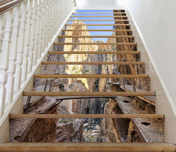 3D Mountain Plank Road 396 Stair Risers Wallpaper AJ Wallpaper 