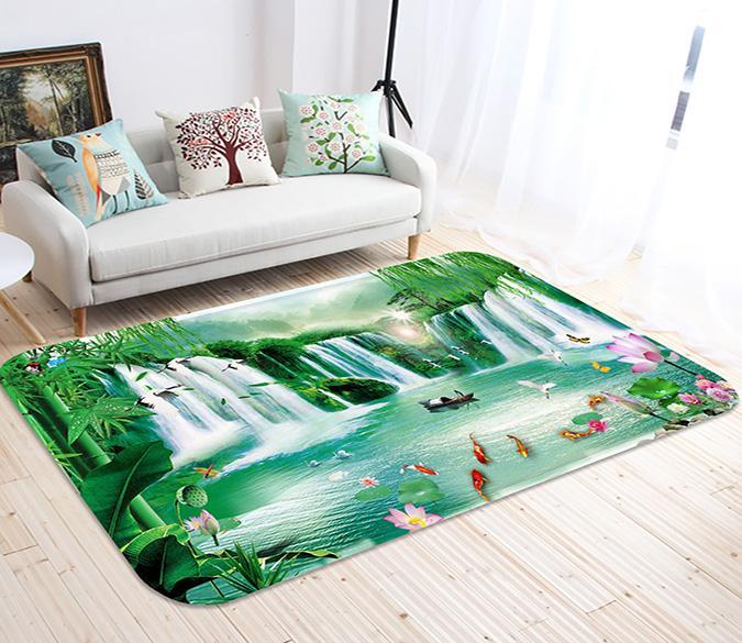 3D Waterfalls 18 Non Slip Rug Mat Mat AJ Creativity Home 