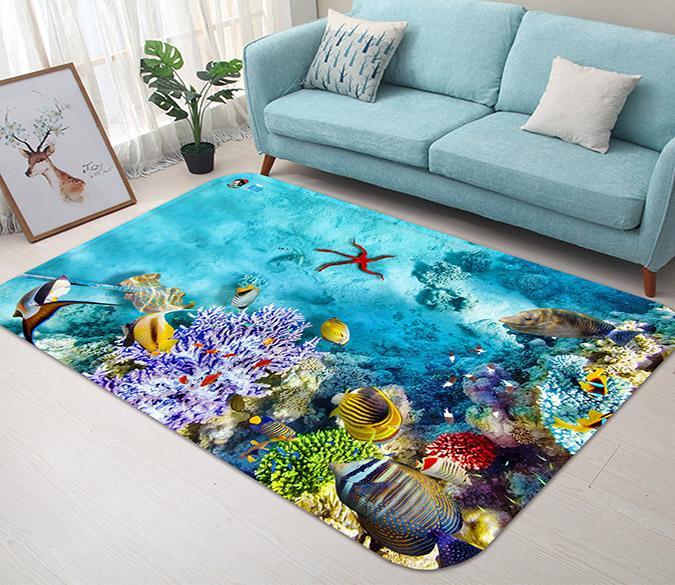 3D Bright Seabed 101 Non Slip Rug Mat Mat AJ Creativity Home 