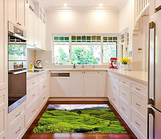 3D Tea Mountains 60 Kitchen Mat Floor Mural Wallpaper AJ Wallpaper 