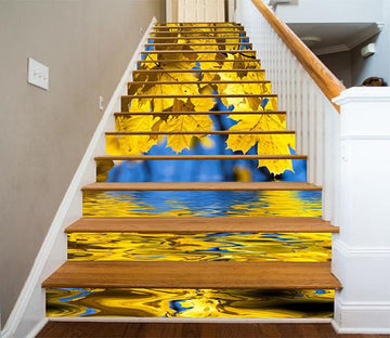 3D Hanging Leaves 404 Stair Risers Wallpaper AJ Wallpaper 