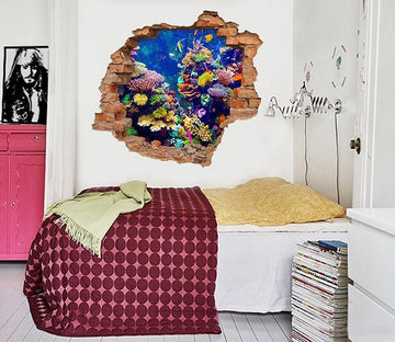 3D Ocean Colorful Corals 206 Broken Wall Murals Wallpaper AJ Wallpaper 