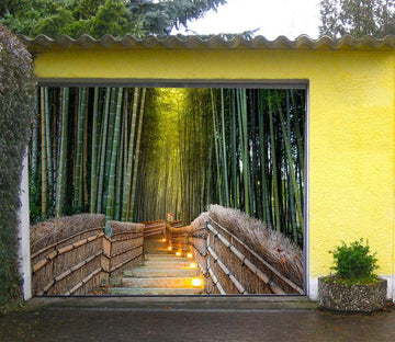 3D Bamboo Forest Stairs 378 Garage Door Mural Wallpaper AJ Wallpaper 