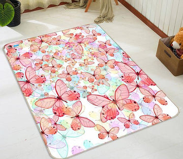 3D Pretty Butterflies 222 Non Slip Rug Mat Mat AJ Creativity Home 