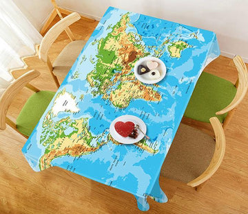 3D Detailed World Map 687 Tablecloths Wallpaper AJ Wallpaper 