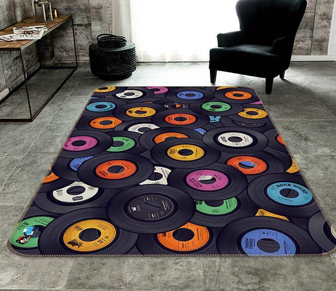 3D Traditional Discs 175 Non Slip Rug Mat Mat AJ Creativity Home 