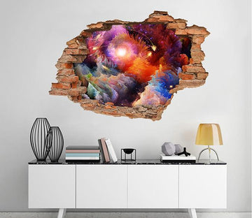 3D Colorful Clouds 214 Broken Wall Murals Wallpaper AJ Wallpaper 