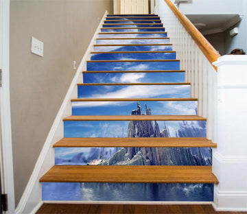 3D Beautiful Mountain Scenery 702 Stair Risers Wallpaper AJ Wallpaper 