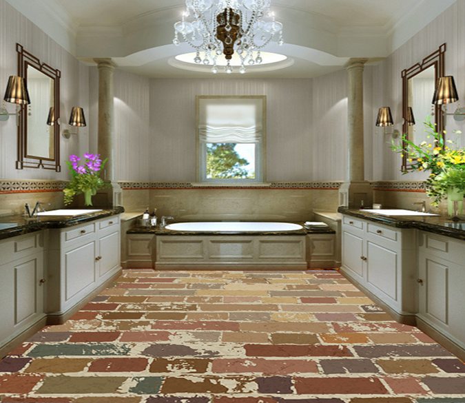 3D Brick 164 Floor Mural Wallpaper AJ Wallpaper 2 