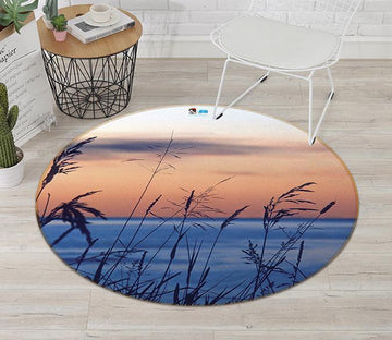 3D Seaside Weeds 132 Round Non Slip Rug Mat Mat AJ Creativity Home 