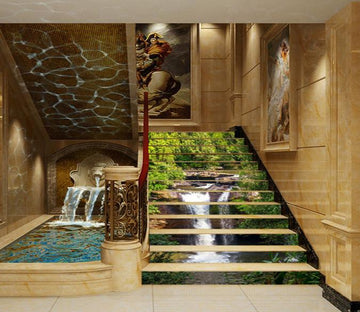 3D River Scenery 411 Stair Risers Wallpaper AJ Wallpaper 