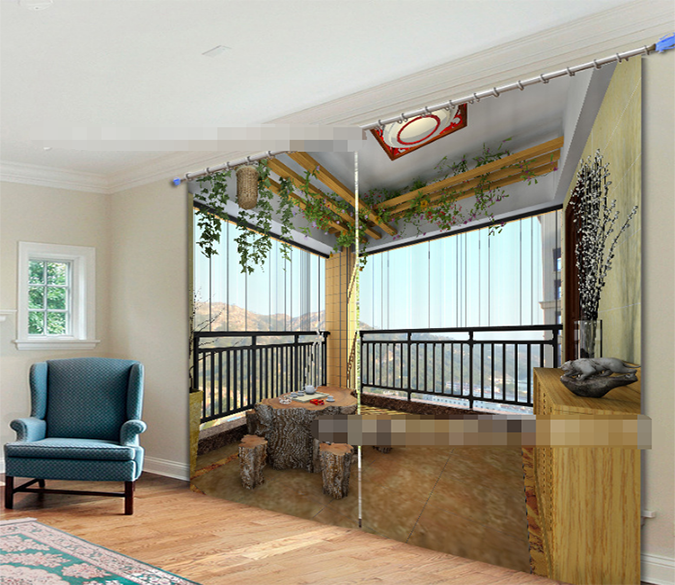 3D Beautiful Room 2194 Curtains Drapes Wallpaper AJ Wallpaper 