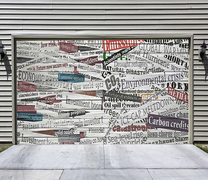 3D News Headlines 82 Garage Door Mural Wallpaper AJ Wallpaper 