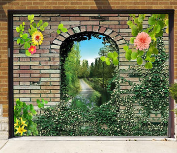 3D Bricks Arches Scenery 232 Garage Door Mural Wallpaper AJ Wallpaper 