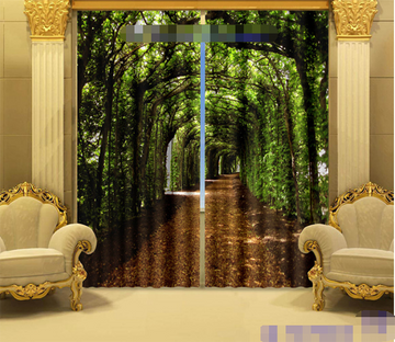 3D Trees Corridor 1150 Curtains Drapes Wallpaper AJ Wallpaper 