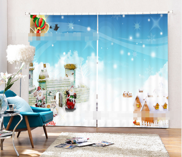 3D Santa Claus Castle Gifts 1115 Curtains Drapes Wallpaper AJ Wallpaper 